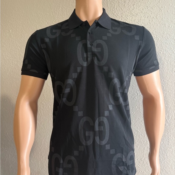 Gucci Elegant Black Designer Polo Shirt size M - Picture 1 of 6